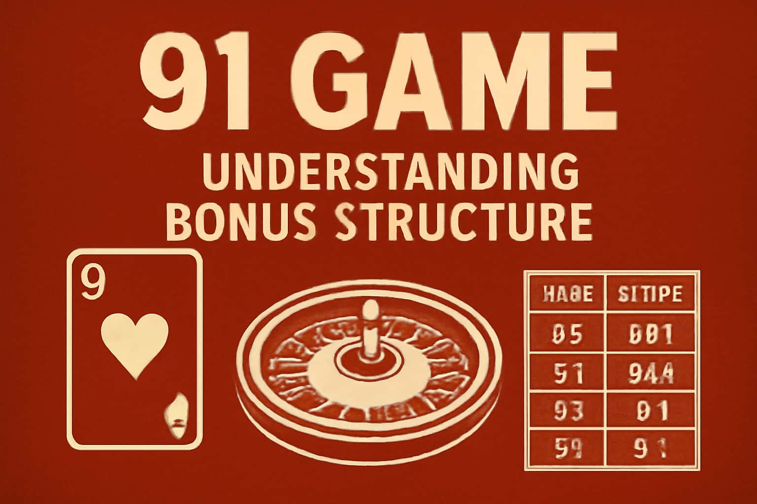 An informative visual representation related to the 91 Game Bonus Structure.