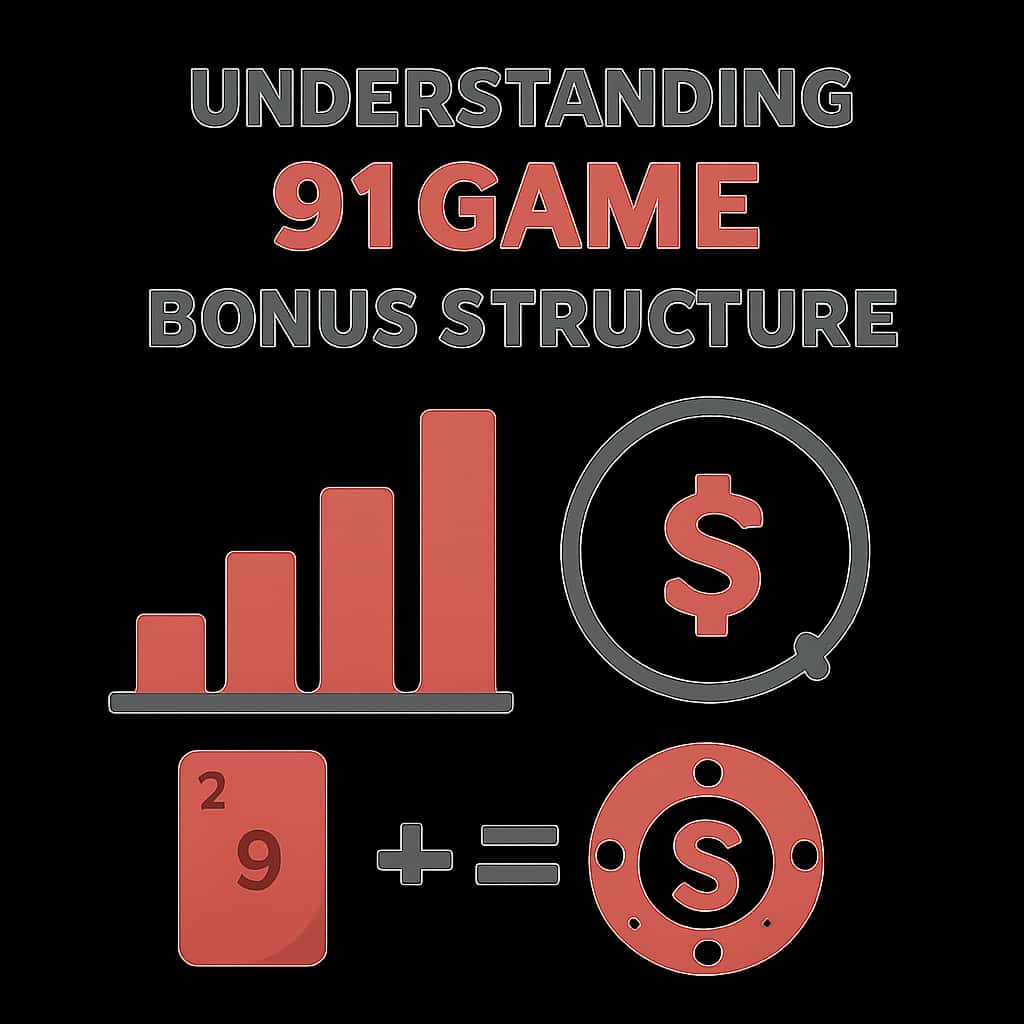An educational diagram about the 91 Game Bonus Structure.