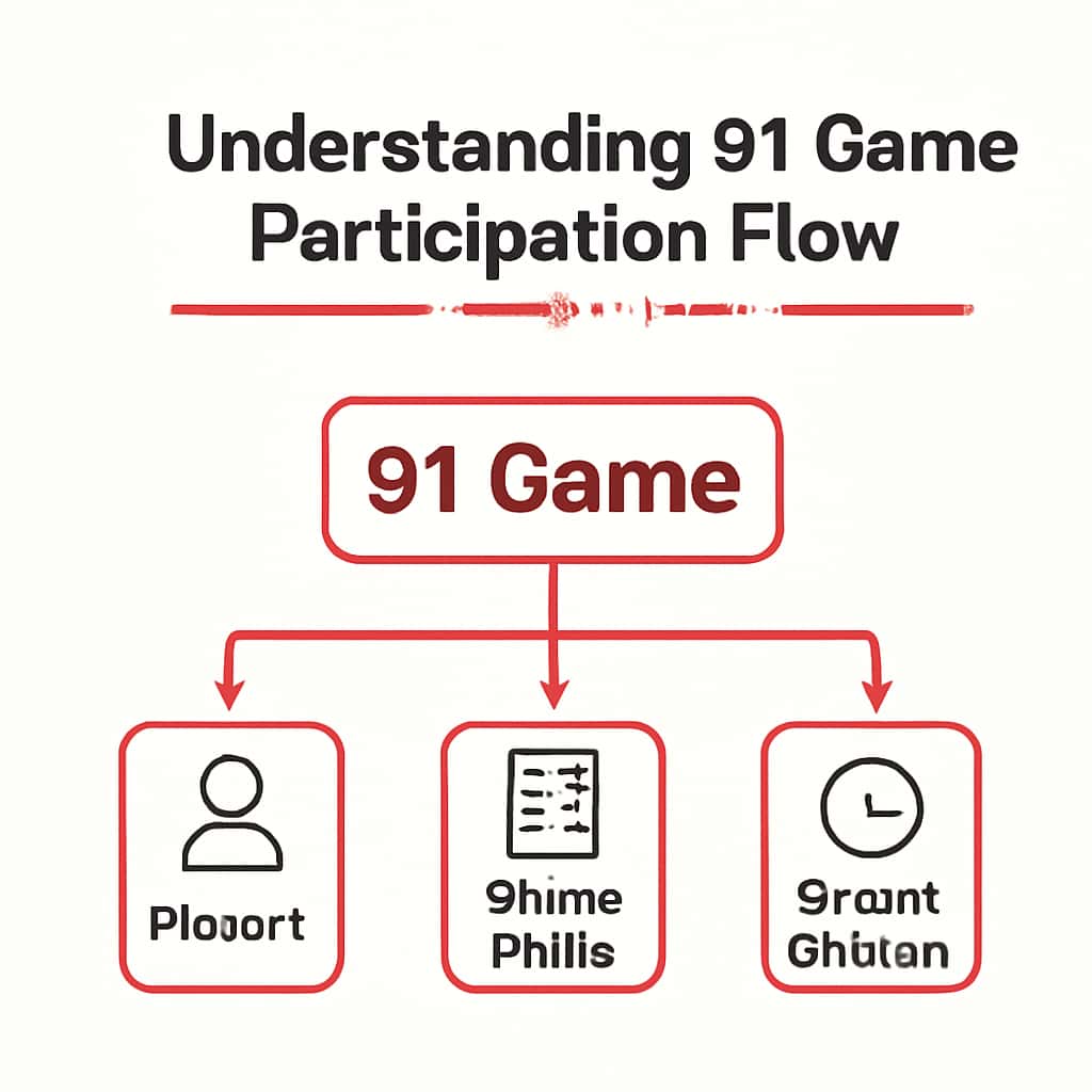 Diagram illustrating the steps of 91 Game Participation Flow.