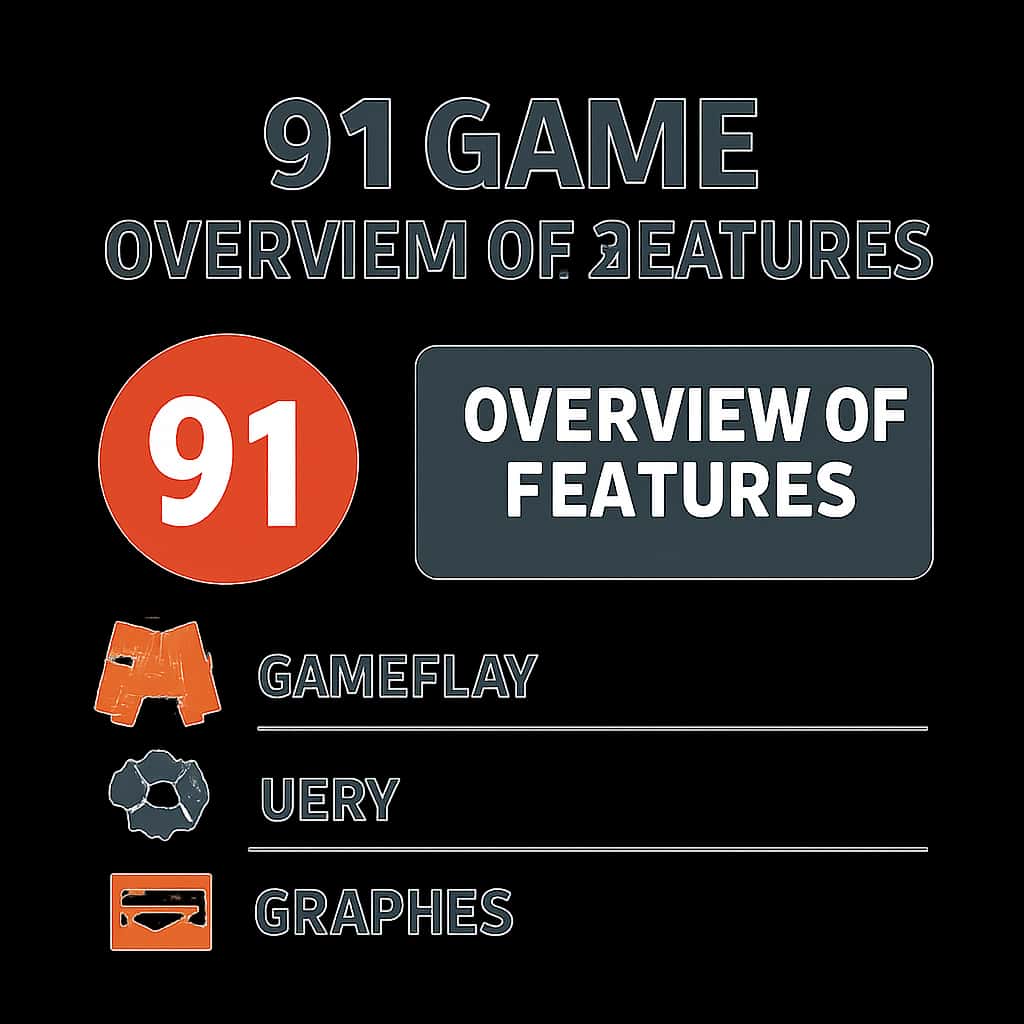 An illustrative diagram of 91 Game features.