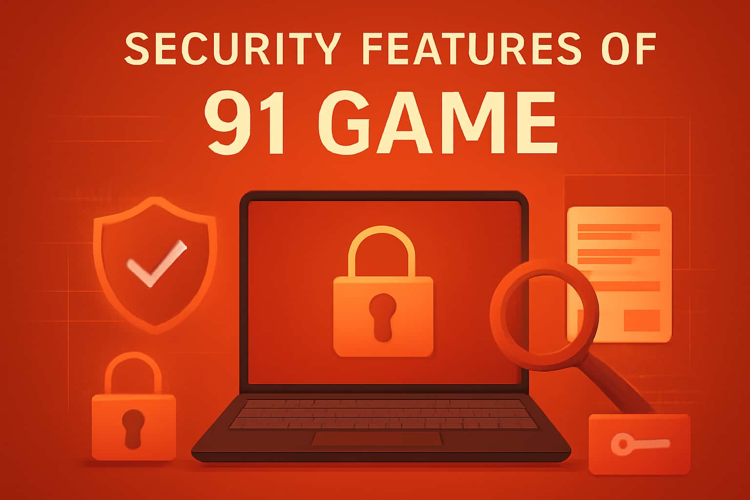An informative scene illustrating the security features of 91 Game with a focus on user protection.