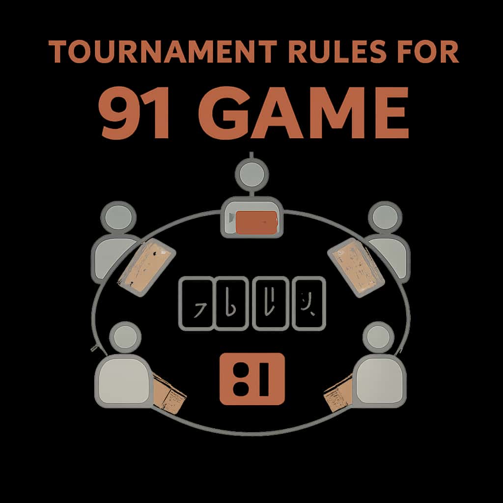 An illustration detailing the structure of tournament rules for 91 Game