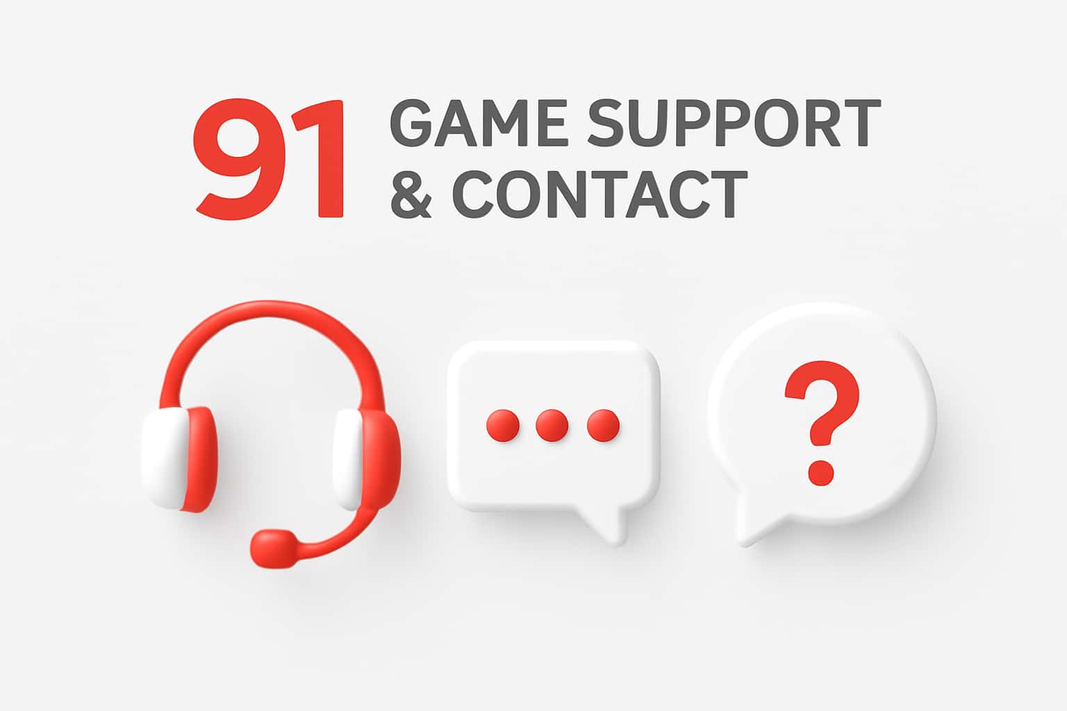 91 Game Support & Contact Interface