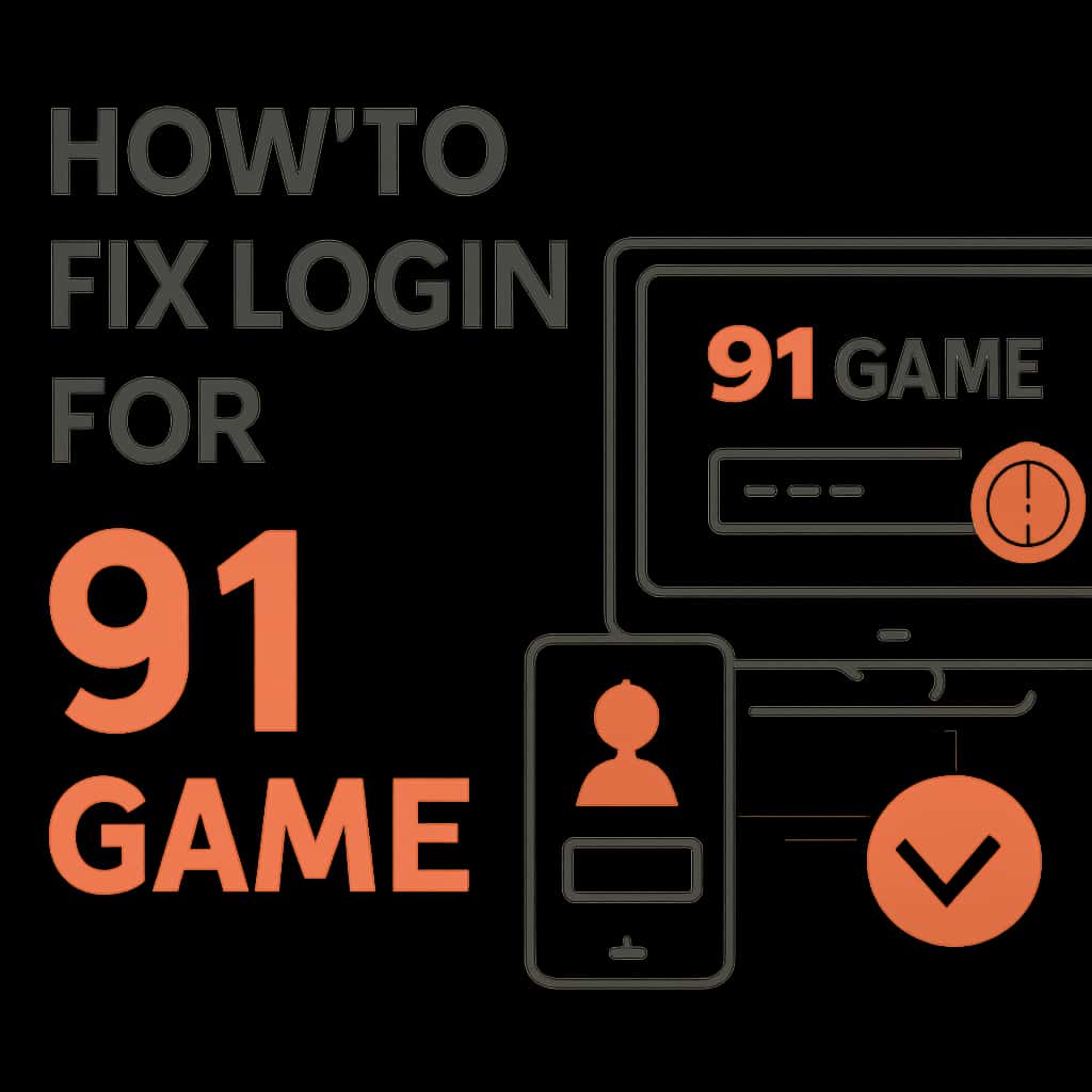 An educational diagram about fixing login issues for 91 Game.