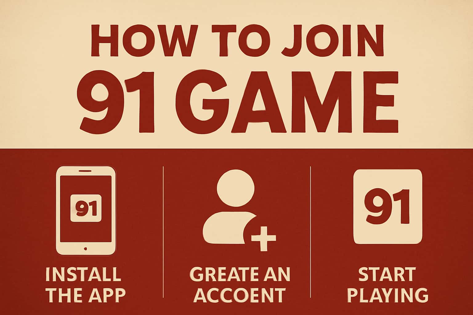 A visual representation of the process to join 91 Game, highlighting key steps.